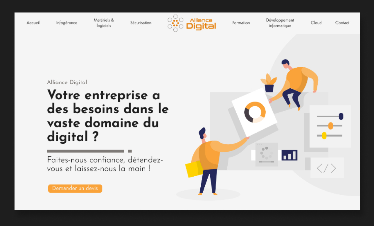 image d'apercu du site d'alliance digital 