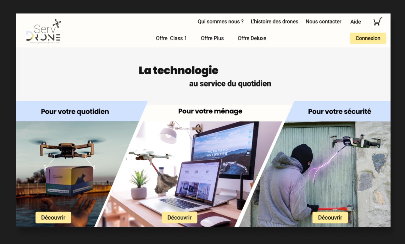 image d'apercu du site de Servdrone